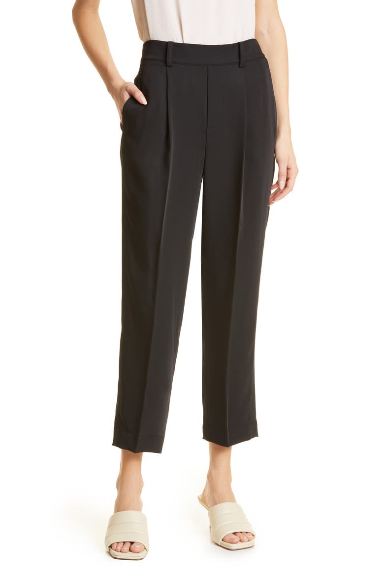 Tapered Pull-On Pants, Main, color, BLACK