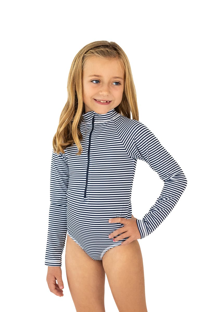 Lake Label Long Sleeve One Piece Swimsuit, Main, color, 