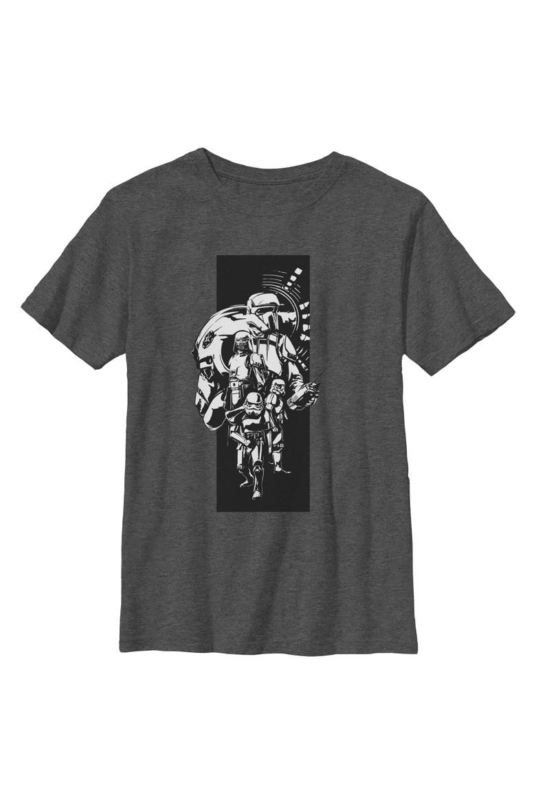 Boy's Star Wars The Mandalorian and Grogu Classic Imperial Troopers  Graphic T-Shirt, Main, color, Dark Heather