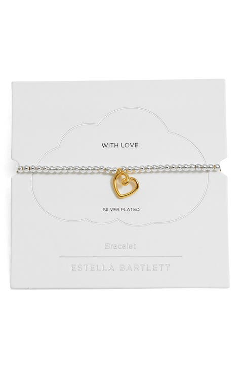 Heart Beaded Stretch Bracelet