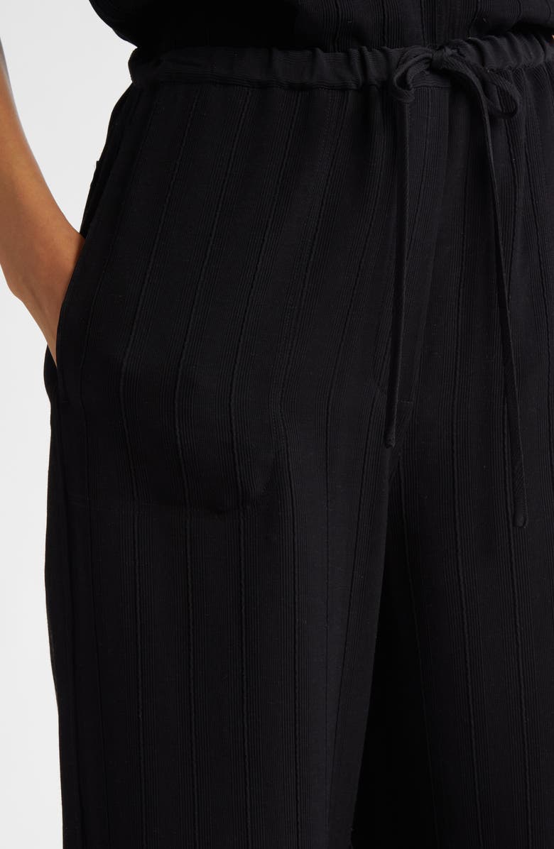 TOTEME Woven Stripe Drawstring Trousers, Alternate, color, 