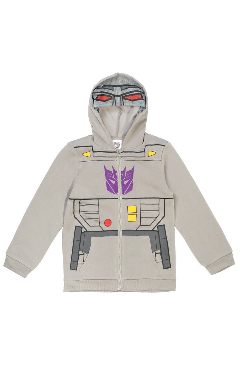 Transformers Megatron Cosplay Zip-Up Hoodie, Main, color, Gray