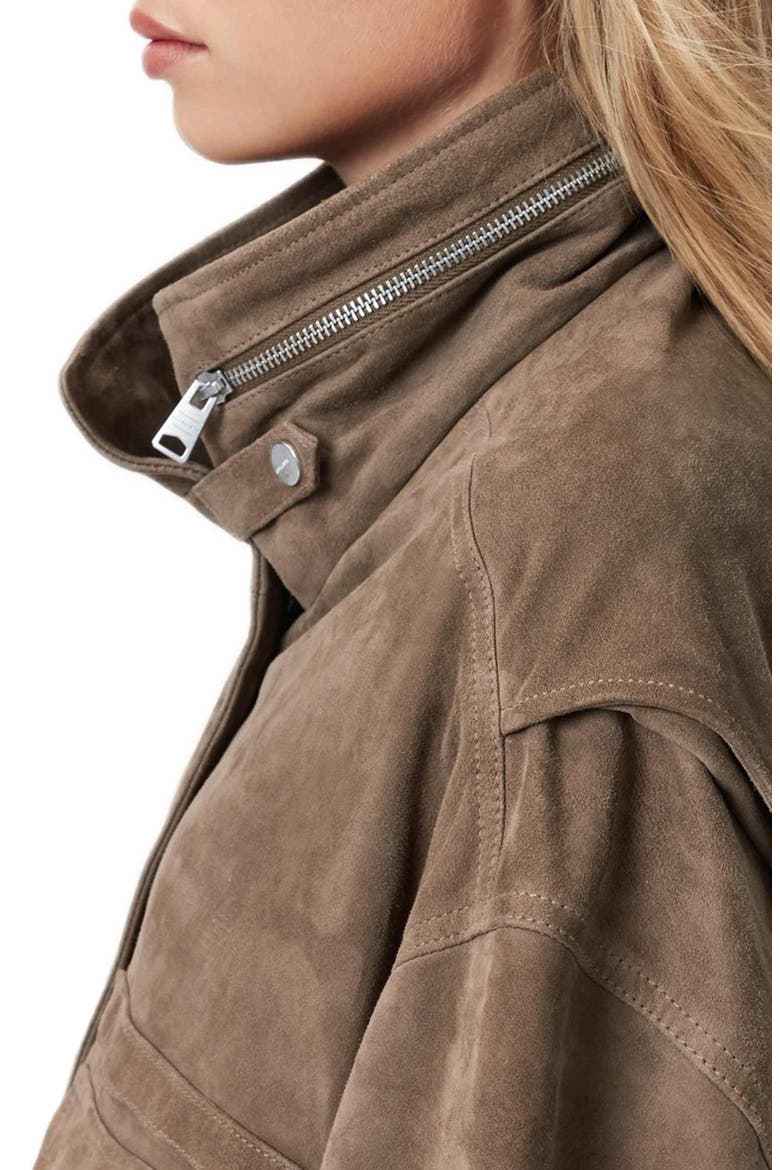 Clay Suede Jacket, Alternate, color, WALNUT BROWN