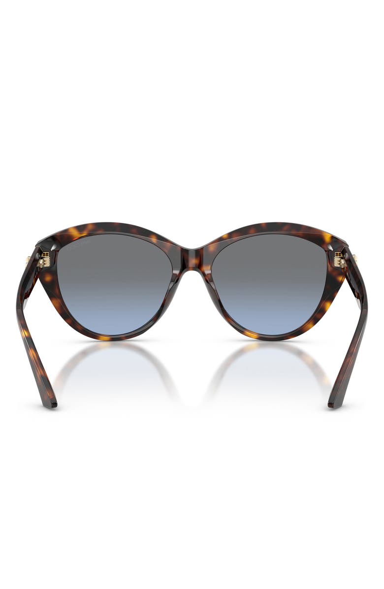 Jimmy Choo 55mm Phantos Sunglasses, Alternate, color, Havana / Gradient Blue