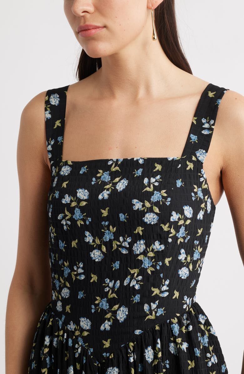 Chelsea28 Floral Sleeveless Fit & Flare Sundress, Alternate, color, Light Blue Floral Multi