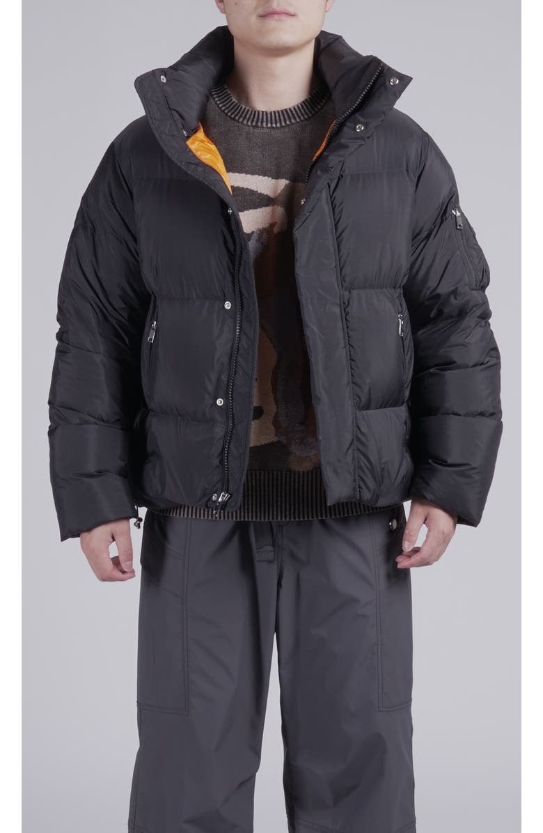 AlphaStyle Leverett Cropped Down puffer, Main, color, Black
