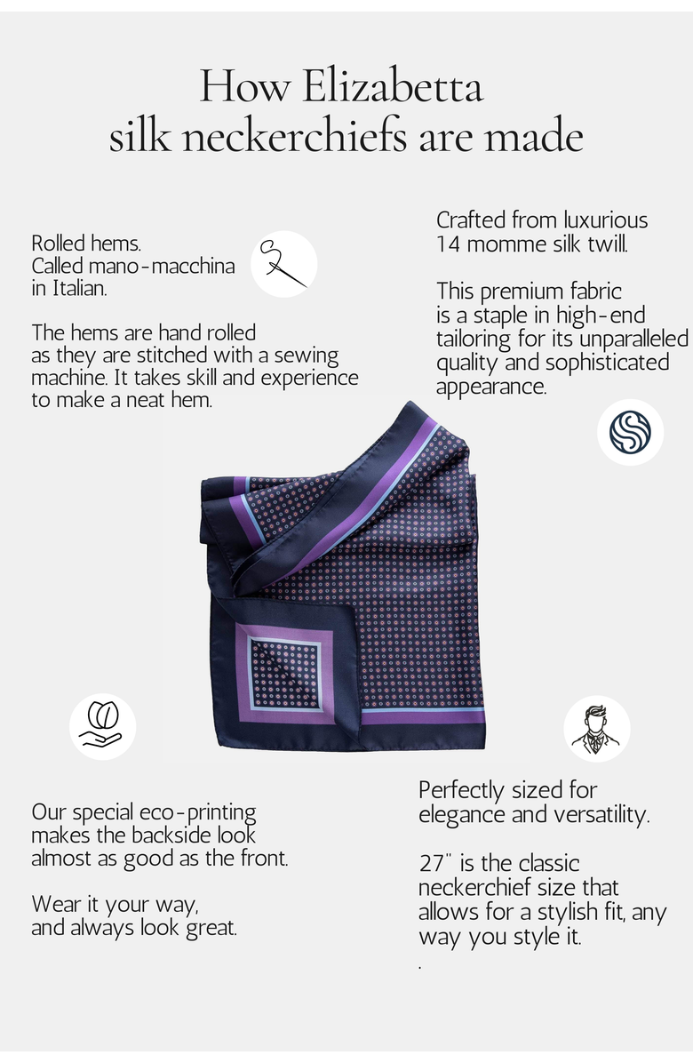Elizabetta Merano - Silk Neckerchief for Men, Alternate, color, 