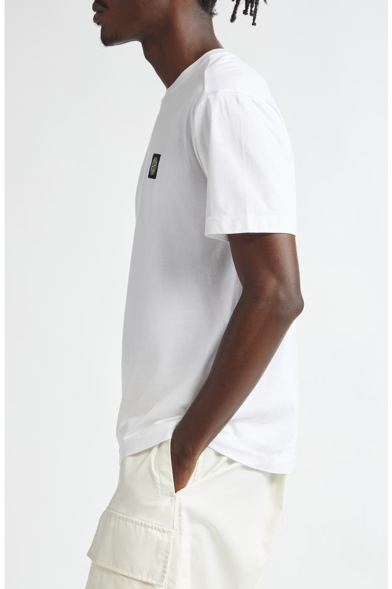 Logo Patch Cotton T-Shirt, Alternate, color, WHITE
