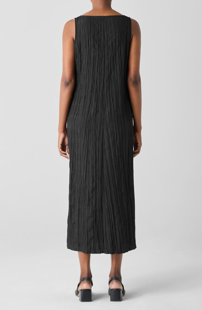 Eileen Fisher Pleated Silk Midi Dress, Alternate, color,
