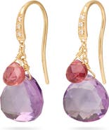 Marco Bicego Paradise 18K Gold Diamond & Semiprecious Stone Drop Earrings