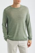 Jack Victor Cormack Long Sleeve Crewneck Linen & Silk Pullover