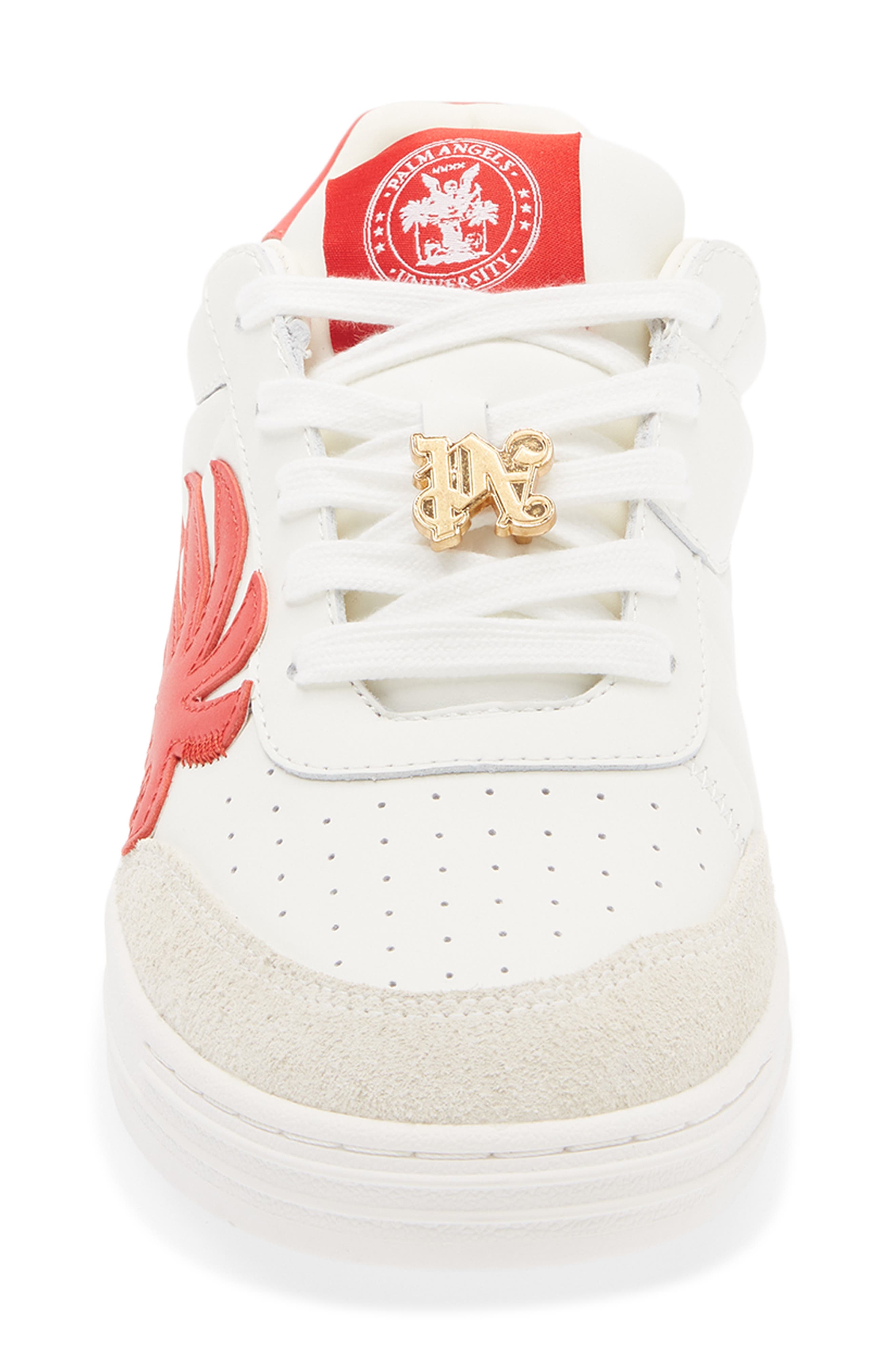 Palm Angels Palm Beach University Low Top Sneaker, Alternate, color, White Red