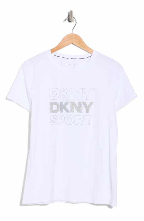 DKNY Rhinestone Glitter Logo T-Shirt