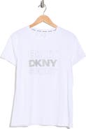 DKNY Rhinestone Glitter Logo T-Shirt