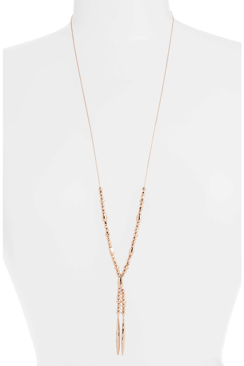 Kellen Slide Necklace, Alternate, color, ROSE GOLD