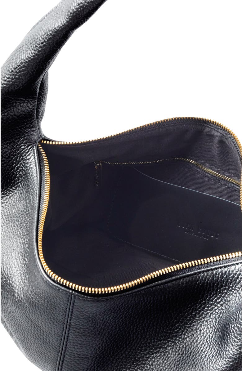 HYER GOODS Leather Everday Shoulder Bag, Alternate, color, Black/Gold