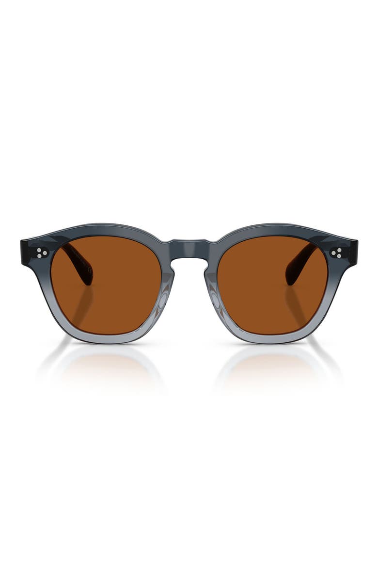 Boudreau La 48mm Round Sunglasses, Main, color, TWILIGHT GRADIENT / BROWN