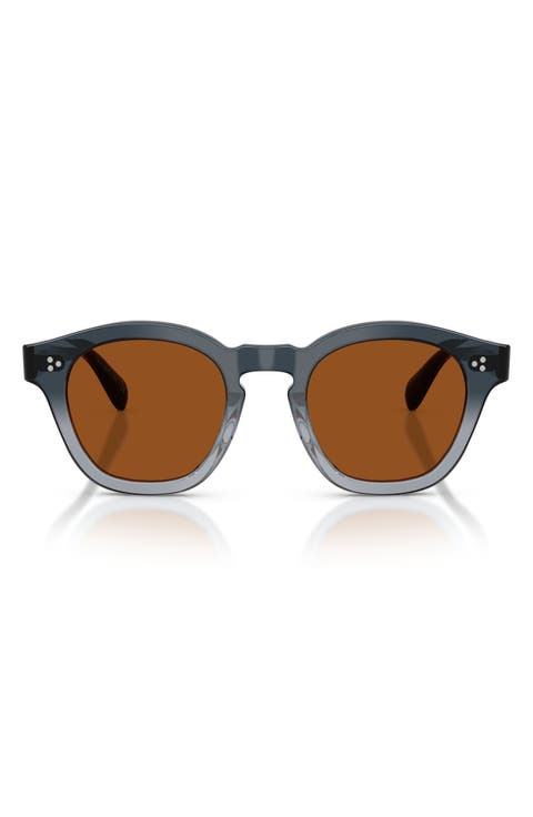 Boudreau La 48mm Round Sunglasses