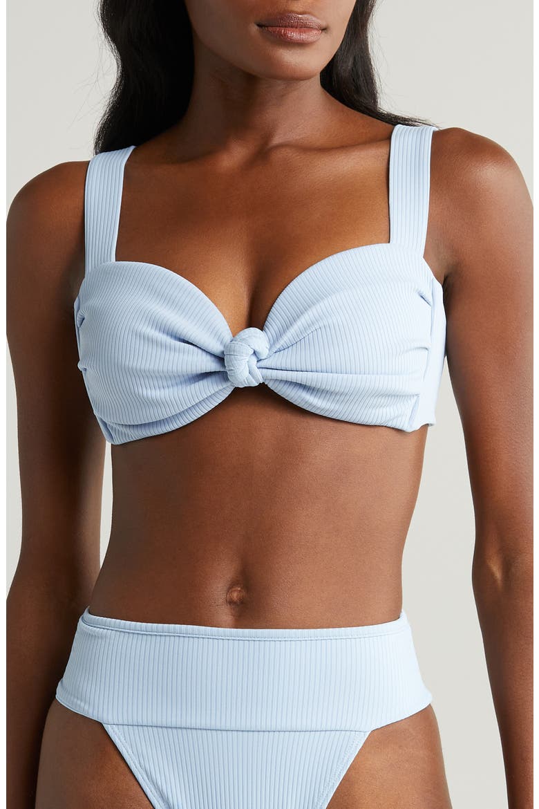 Hayden Knotted Rib Bikini Top, Main, color, PERI RIB