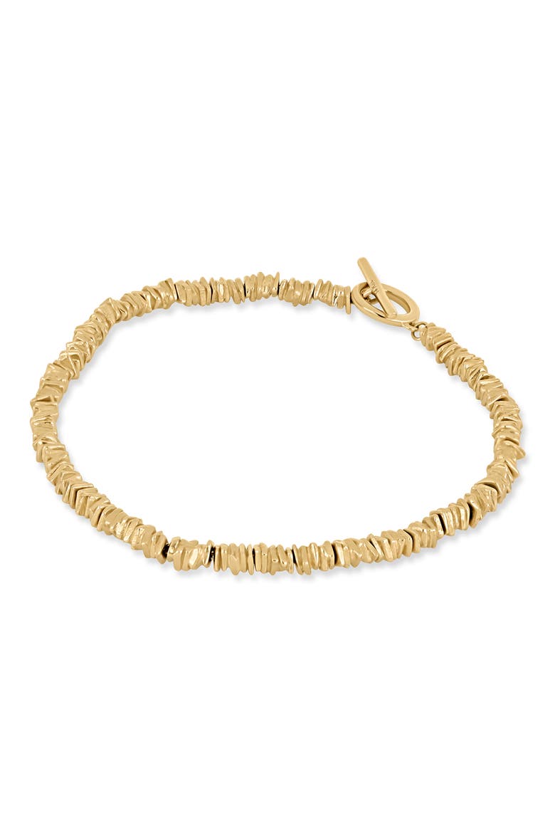 14K Gold Flat Beaded Line Bracelet (Online Trunk Show), Alternate, color, 14K YELLOW GOLD