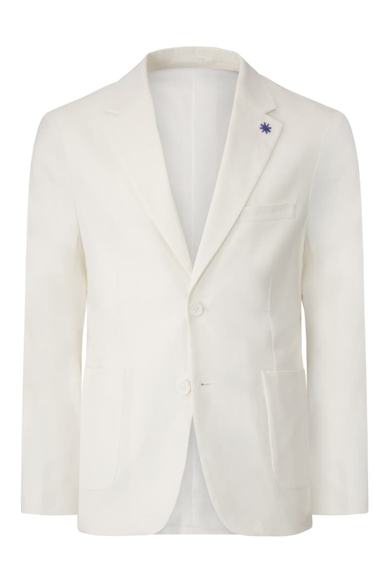 Linen Blend Stretch Sport Coat, Alternate, color, WHITE