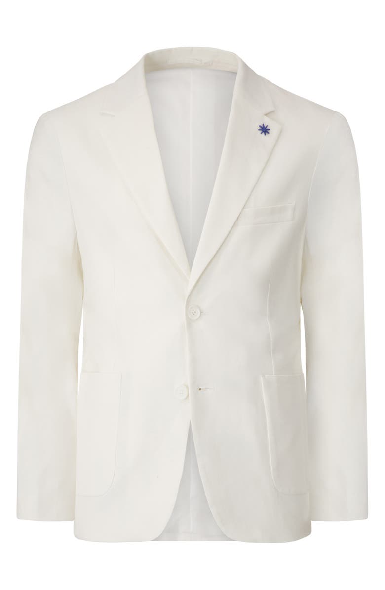 Report Collection Linen Blend Stretch Sport Coat, Alternate, color, White