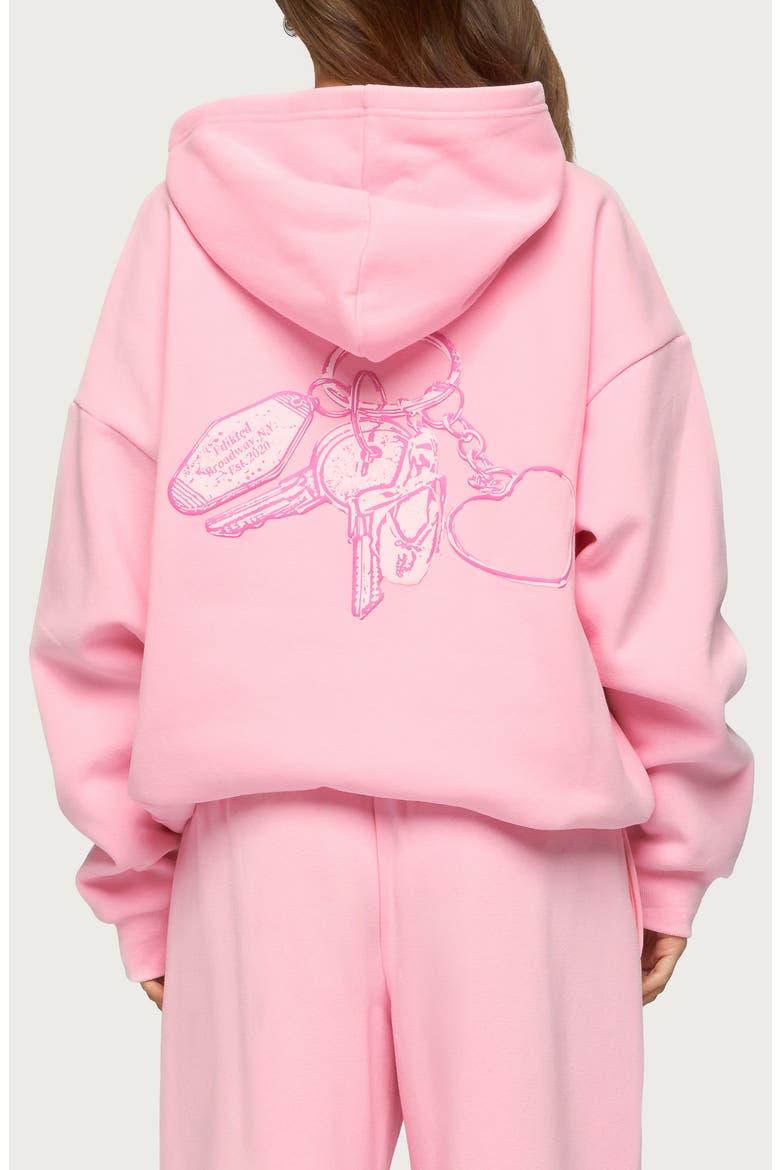 Keychain Cutie Hoodie, Alternate, color, PINK