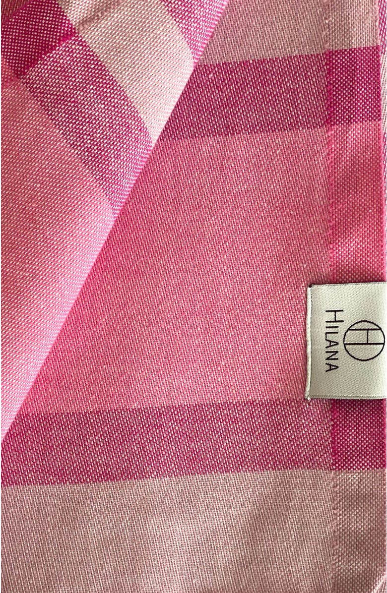 Eco Hilana Samara Sustainable Turkish Towel Pink, Alternate, color, Pink