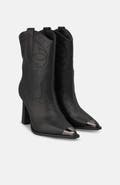 Alma en Pena Embroidered Funnel Heel Bootie
