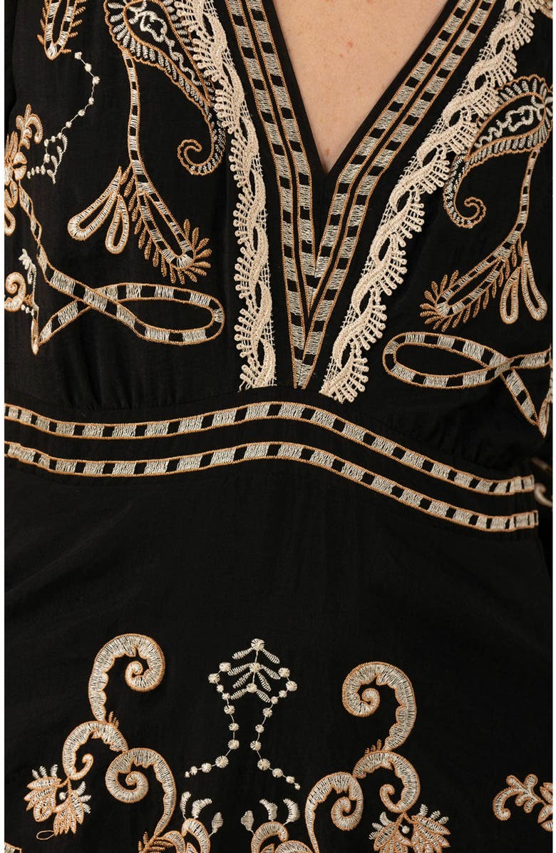 Halebob Cassandra Embroidered Maxi Dress, Alternate, color, 