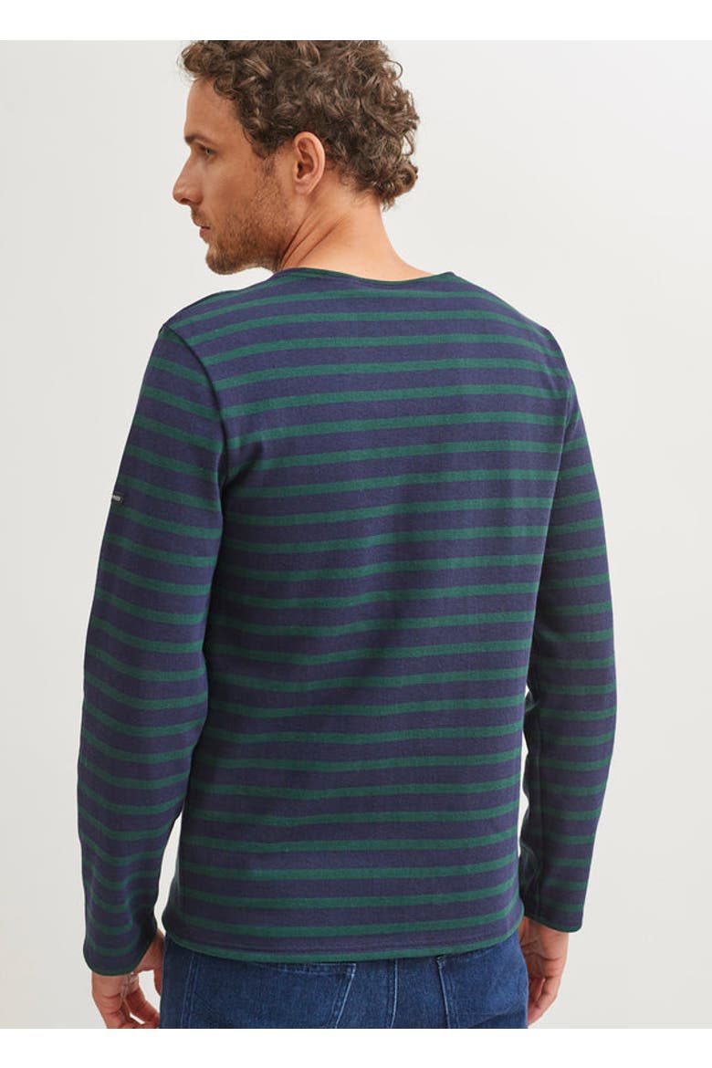 MERIDIEN MODERNE - Original Heavyweight Breton Shirt, Alternate, color, navy/pine green