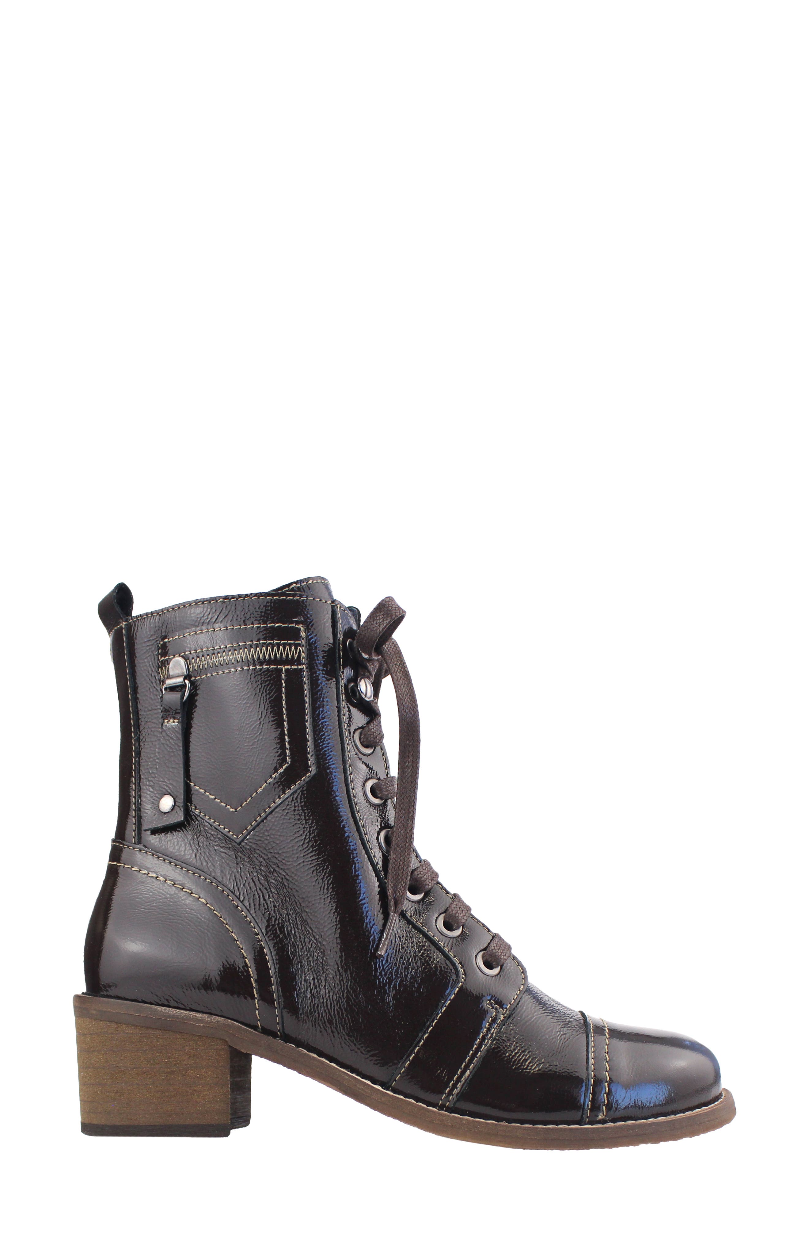 Unity in Diversity Patriot Bootie, Alternate, color, Brown Patent