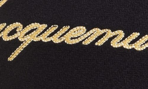 Jacquemus La Casquette Embroidered Logo Wool Blend Baseball Cap In Black