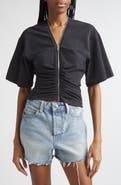 Alexander Wang Ruched Knit Zip Top