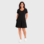 City Threads USA-Made Women's Soft 100% Supima Cotton T-Shirt Pocket Cover-Up Dress