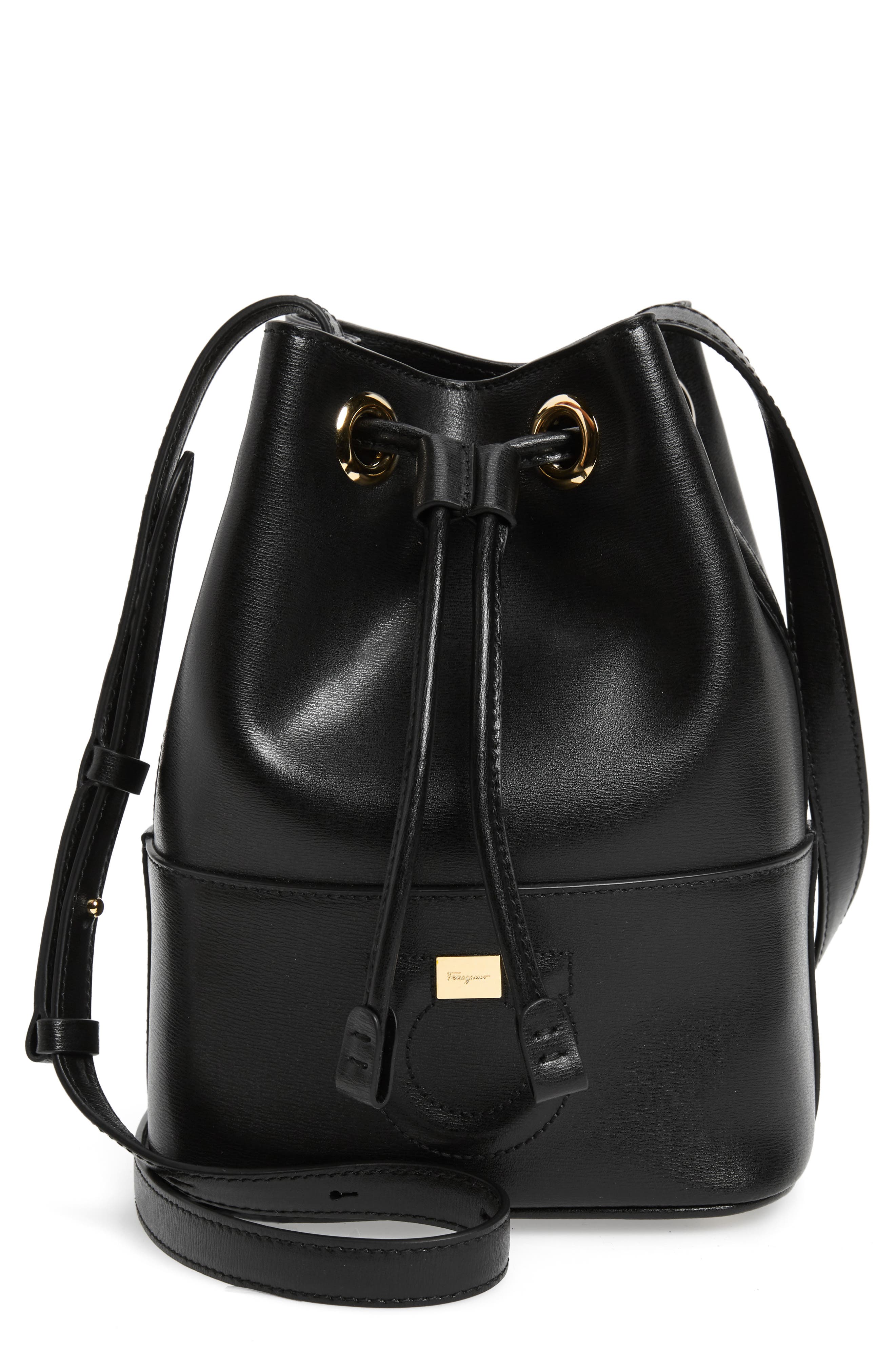 FERRAGAMO Salvatore Ferragamo City Quilted Gancio Bucket Bag, Main, color, 