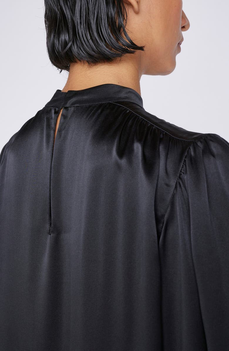 FRAME Mock Neck Silk Blouse, Alternate, color, 