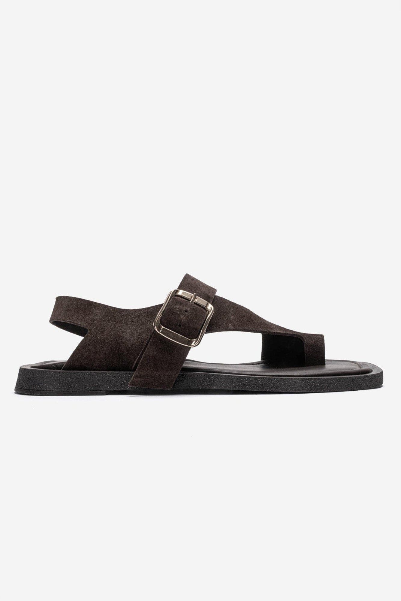 Curry Leather Slingback Sandal, Alternate, color, Brown Suede