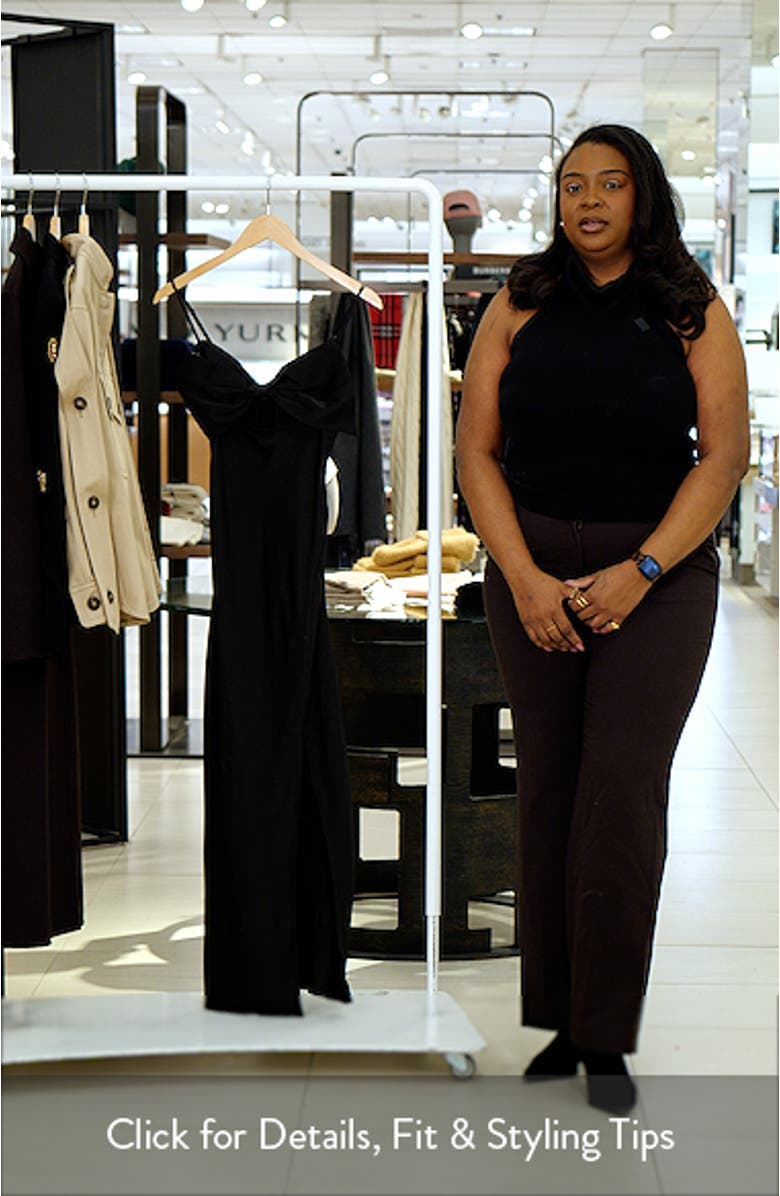 Bow Sleeveless Satin Maxi Dress, sales video thumbnail