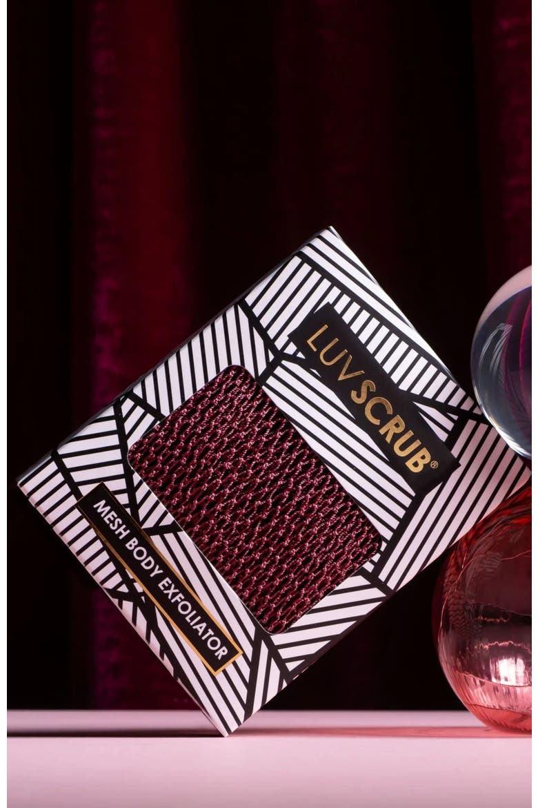 Crush Mesh Body Exfoliator, Alternate, color, Crush - Burgundy