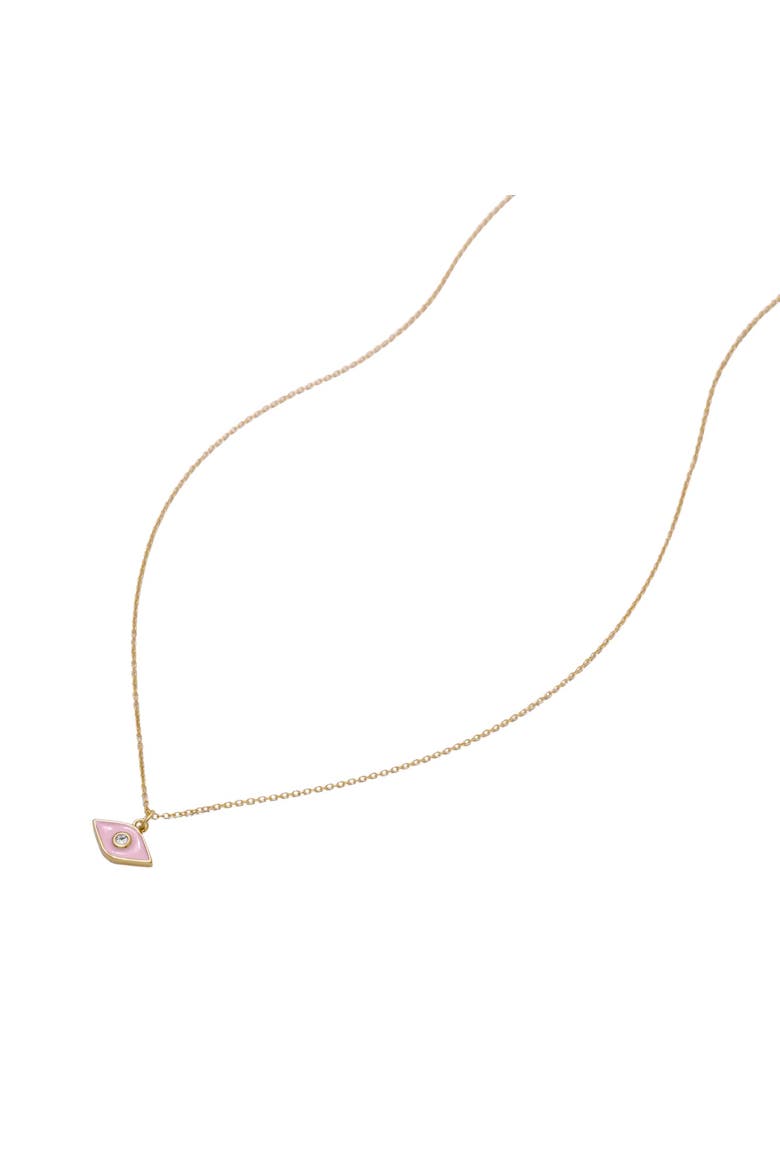 Pink Evil Eye Necklace, Alternate, color, Pink