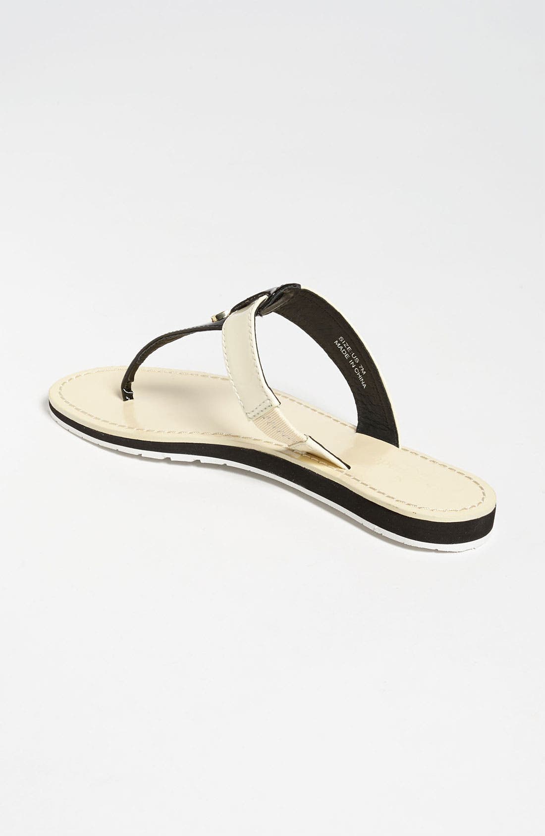 'ana' sandal, Alternate, color, BLACK/ CREAM