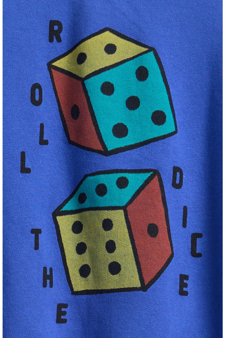 Kids' Roll The Dice Cotton Graphic Sweatshirt, Alternate, color, BLUE