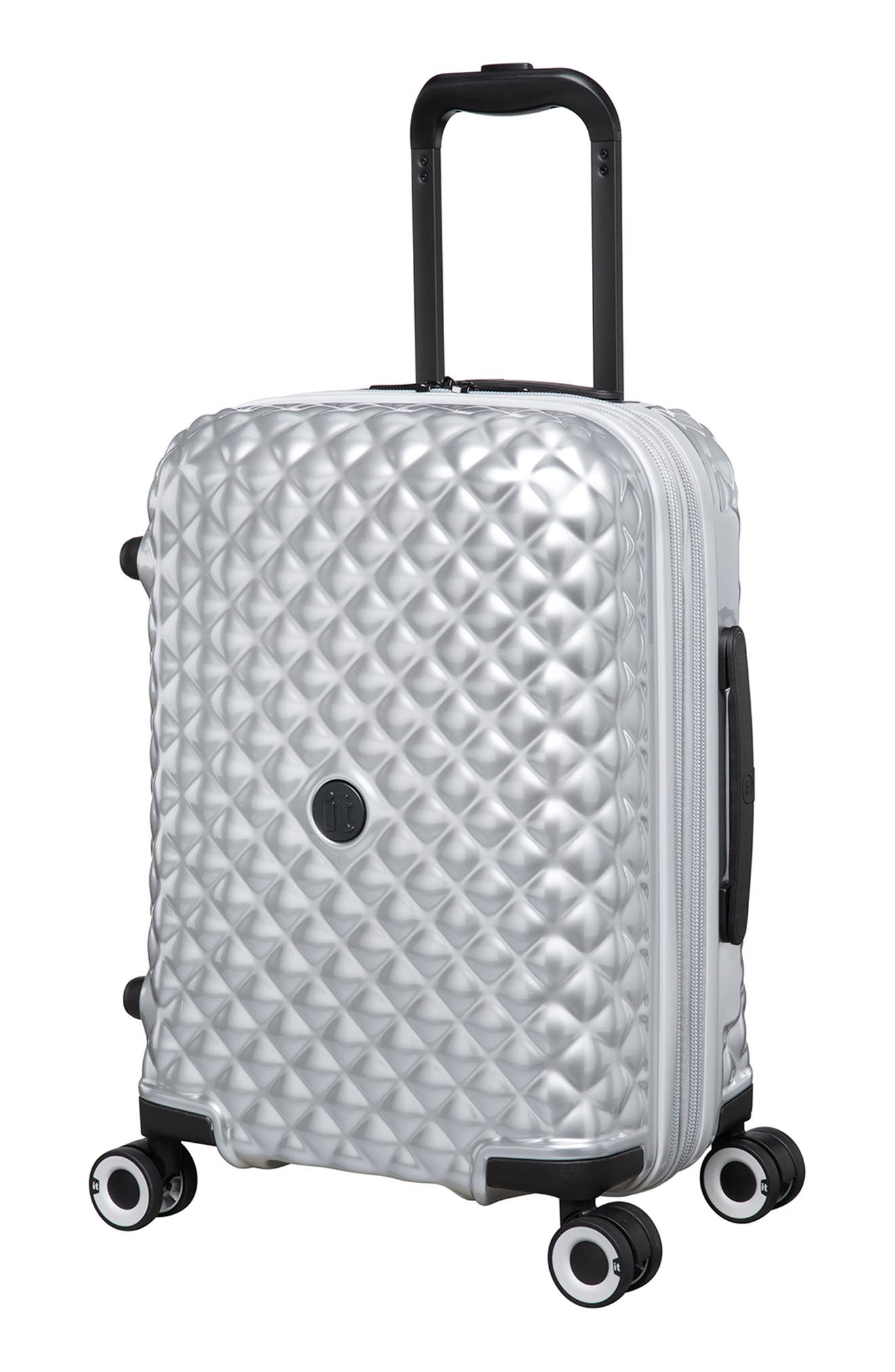 Glitzy 21-Inch Hardside Expandable Carry-On Spinner Suitcase