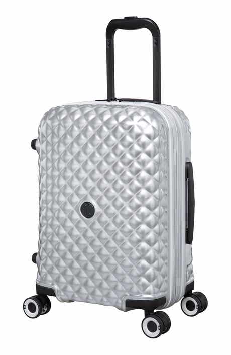 Glitzy 21-Inch Hardside Expandable Carry-On Spinner Suitcase