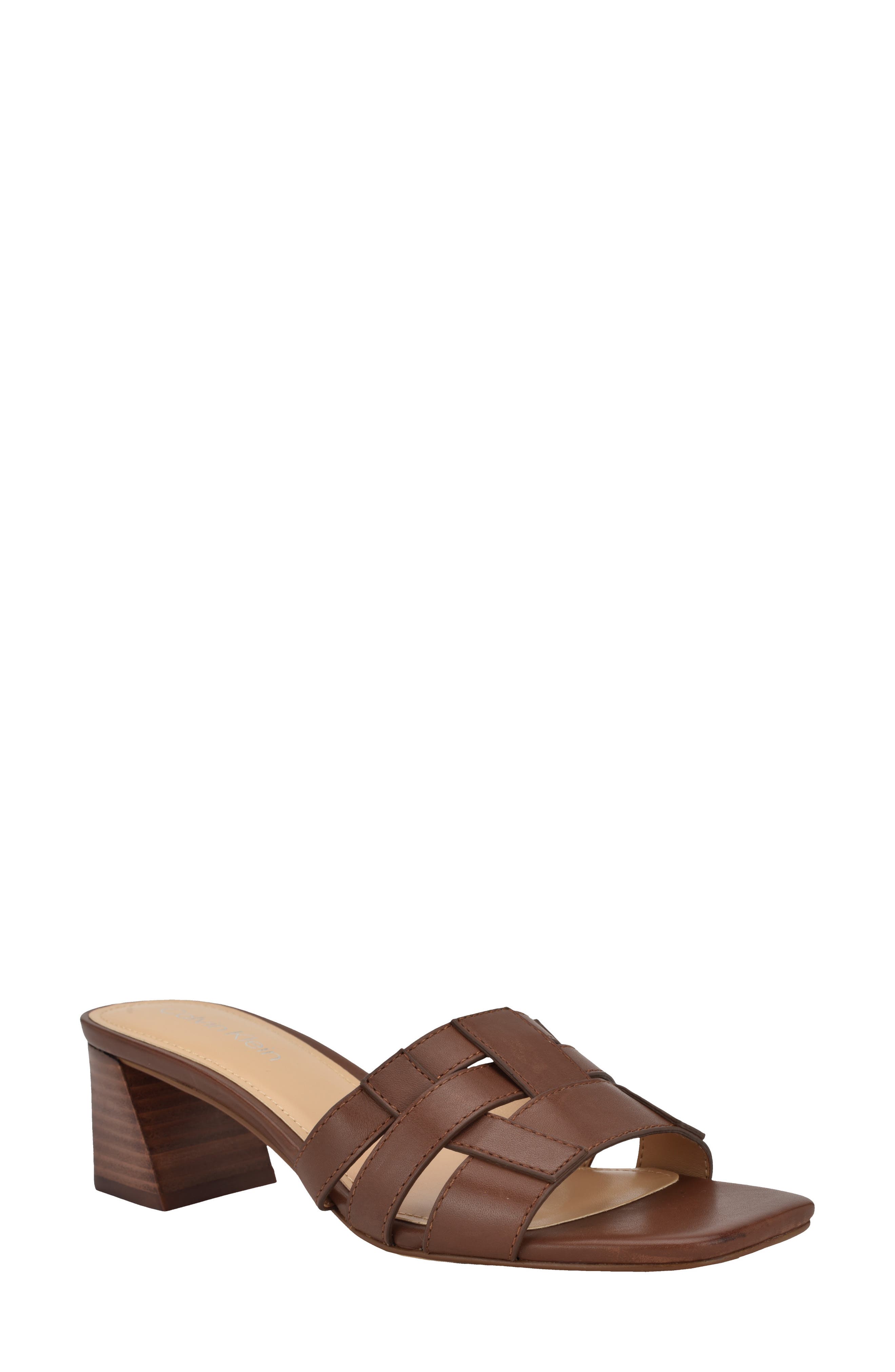 Alise Slide Sandal, Main, color, MEDIUM BROWN