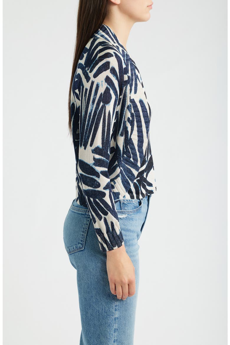 Painted Palms Cardigan, Alternate, color, INDIGO MULTI