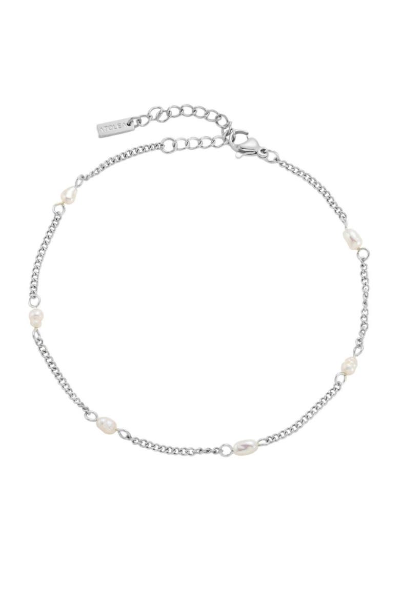 Freshwater Pearls Anklet, Main, color, Silver
