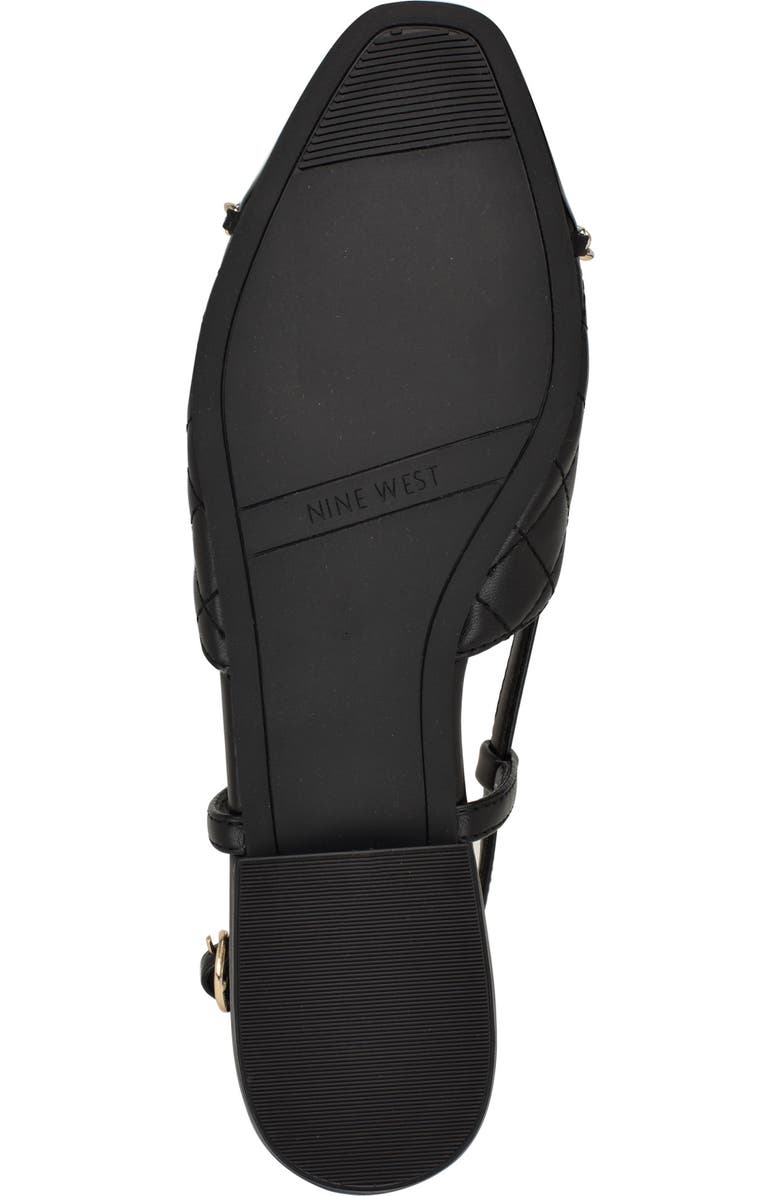 Nine West Charme Slingback Cap Toe Pump, Alternate, color, Black/ Nero/ Black