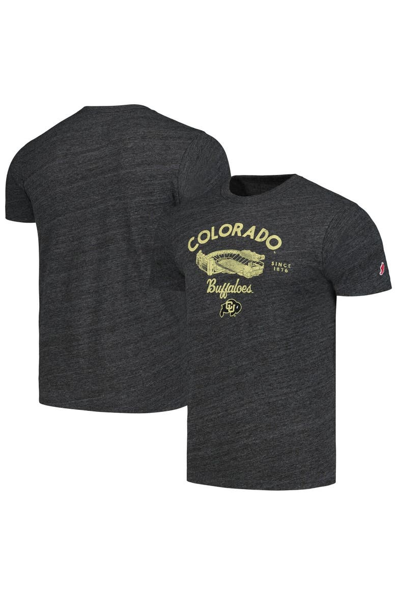 Men's League Collegiate Wear Heather Charcoal Colorado Buffaloes Stadium Victory Falls Tri-Blend T-Shirt, Main, color, Heather Charcoal